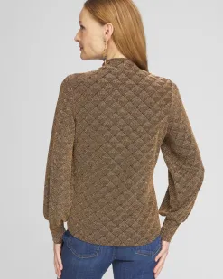 Best Textured Mock-Neck Top Tops | Tees