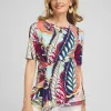 Shop Touch Of Cool™ Abstract Draped Tunic Tops