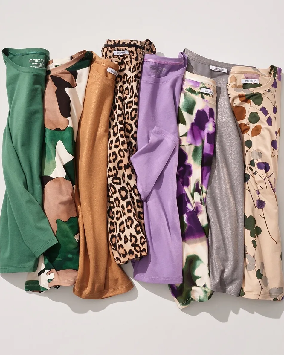Clearance Touch Of Cool™ Bloom Long Sleeve Layering Tee Tops