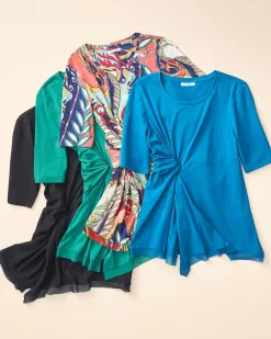 New Touch Of Cool™ Draped Tunic Tops