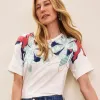 Shop Touch Of Cool™ Floral Artisan Sequin Tee Tops