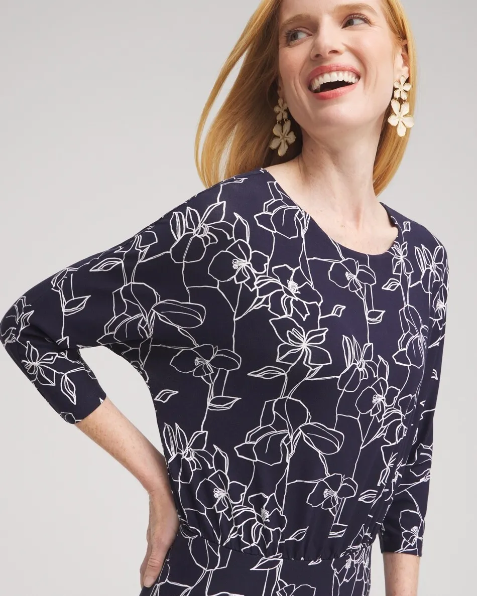 Store Touch Of Cool™ Floral Banded Hem Top Tops