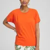 Cheap Touch Of Cool™ Shoulder Detail Tee Tops