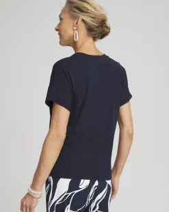 Cheap Touch Of Cool™ Shoulder Detail Tee Tops