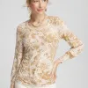 New Touch Of Cool™ Snake Shirred Layering Tee Tops | Tees