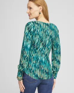 Discount Touch Of Cool™ Stripes Shirred Top Tops