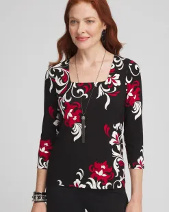 Cheap Touch Of Cool™ Swirl Square Neck Tee Tops