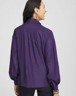 Discount Trapunto Shoulder Blouse Tops | Blouses & Shirts