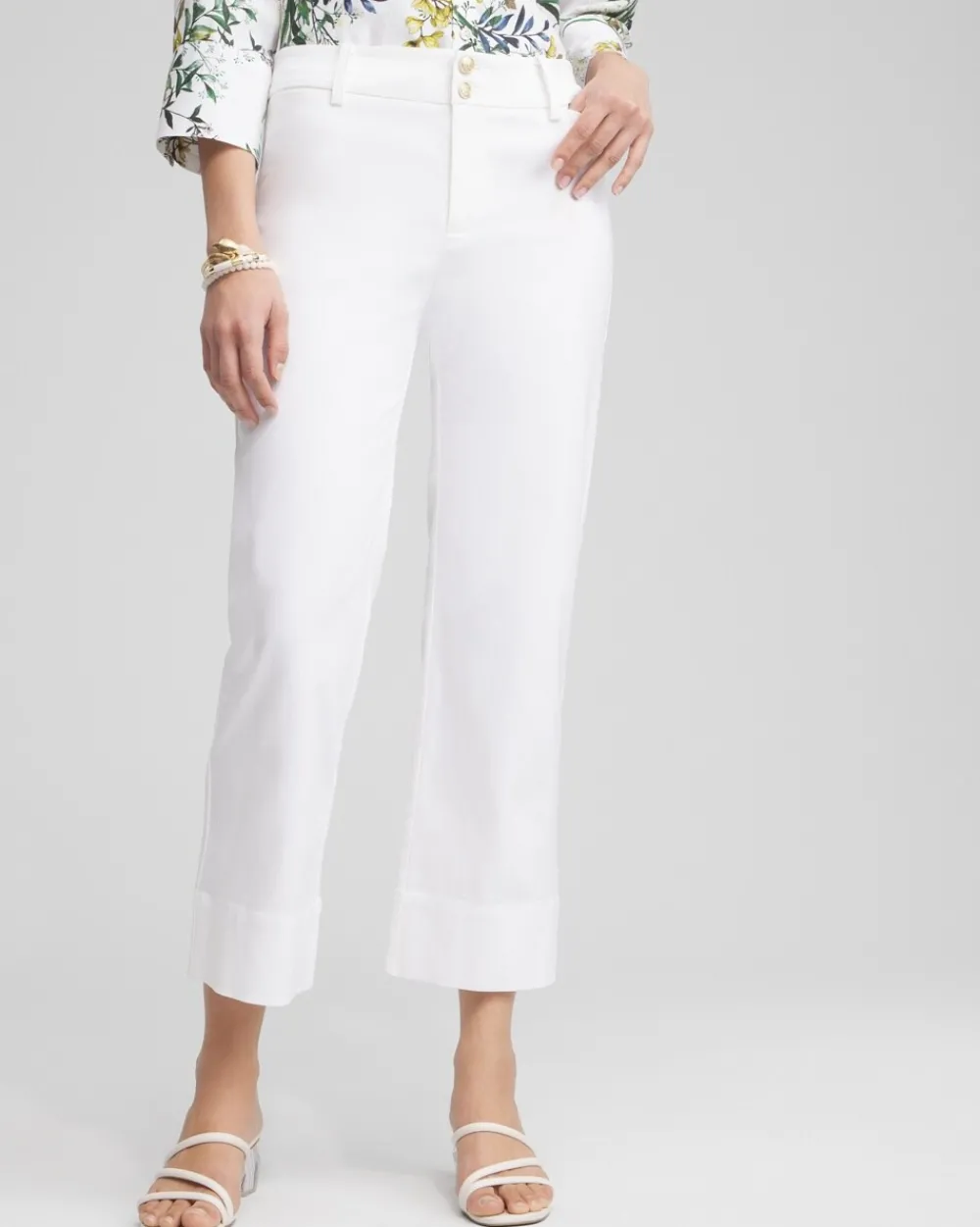 Hot Trapunto Wide Leg Cropped Pants Pants