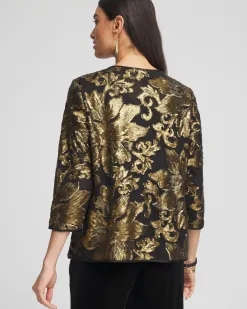Discount Travelers™ Collection Embroidered Sequin Jacket Jackets & Coats