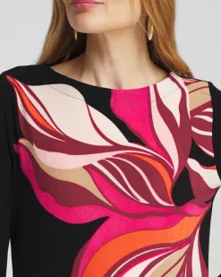 Discount Travelers™ Floral Boat Neck Tunic Tops
