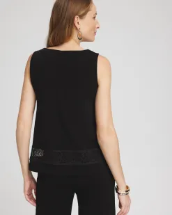 Cheap Travelers™ Macrame Trim Tank Tops