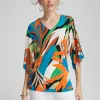 Cheap Travelers™ Palms Kimono Sleeve Top Tops