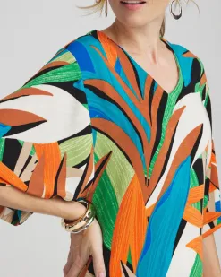 Cheap Travelers™ Palms Kimono Sleeve Top Tops