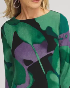 Online Travelers™ Watercolor Bell Sleeve Tunic Tops