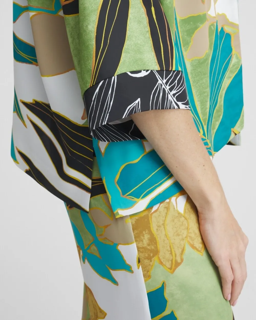 Clearance Tropical Palms Kimono Tops