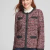 Sale Tweed & Denim Trim Jacket Jackets & Coats