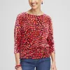 Hot Velvet Banded Hem Print Top Tops | Tees