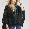 Hot Velvet Burnout Poncho Ponchos & Ruanas