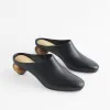Best Wood Heel Leather Mule Shoes
