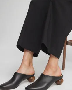 Best Wood Heel Leather Mule Shoes