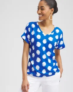 Flash Sale Zenergy® Dots Drop Shoulder Tee Tops