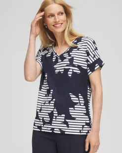 Best Zenergy® Floral Stripe Tee Tops