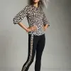 Cheap Zenergy® Leopard Print Side Panel Leggings Pants