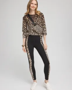 Cheap Zenergy® Leopard Print Side Panel Leggings Pants