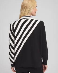 Flash Sale Zenergy® Luxe Cashmere Blend Striped Sweater Tops | Activewear