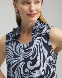 New Zenergy® Neema Paisley Ruffle Tank Tops