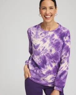 Cheap Zenergy® Scuba Tie Dye Long-sleeve Top Tops