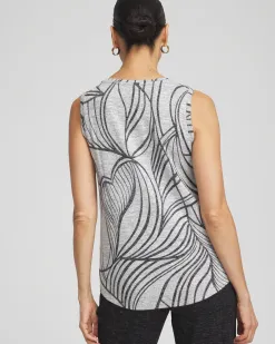 Fashion Zenergy® Soft Essentials Leaf Print Tank Tops
