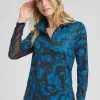Online Zenergy® UPF Floral Mesh Inset Top Tops