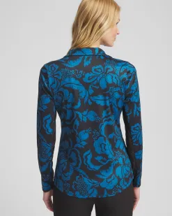 Online Zenergy® UPF Floral Mesh Inset Top Tops