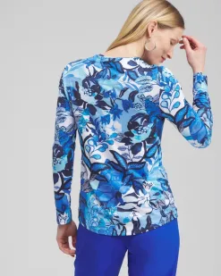 Outlet Zenergy® UPF Floral Sun Tee Tops