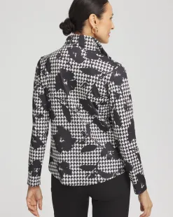 Fashion Zenergy® UPF Houndstooth Mock Neck Golf Top Tops | Activewear
