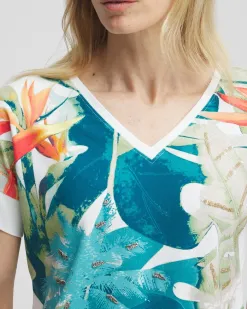 Store Zenergy® UPF Palms Tee Tops